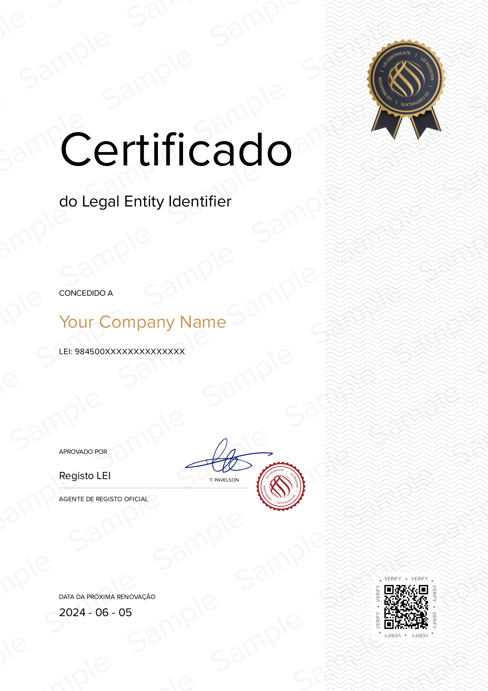 LEI Certificate